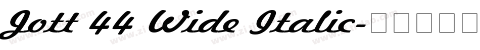 Jott 44 Wide Italic字体转换
